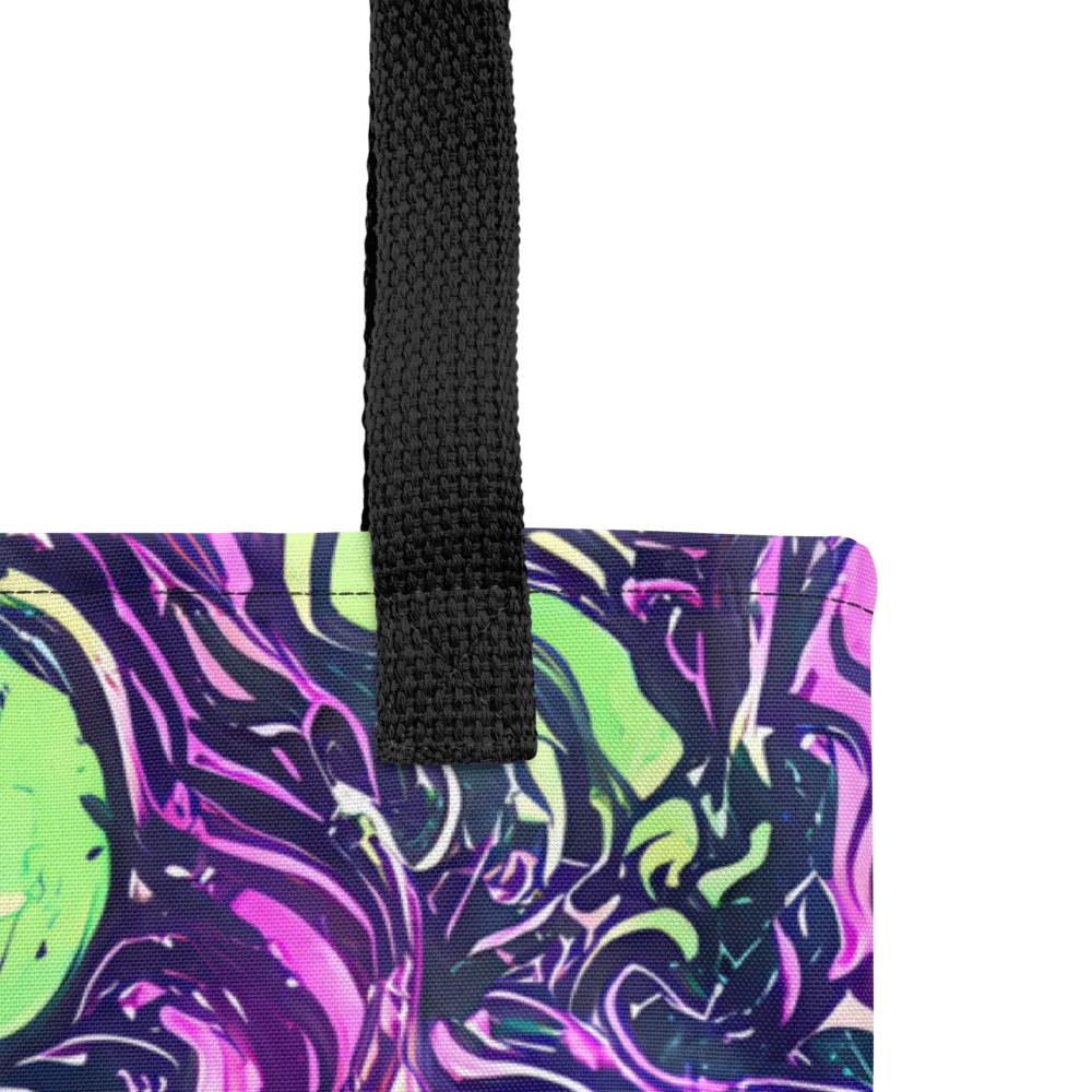 Neon Marbled Bloom on Tote Bag — Product details