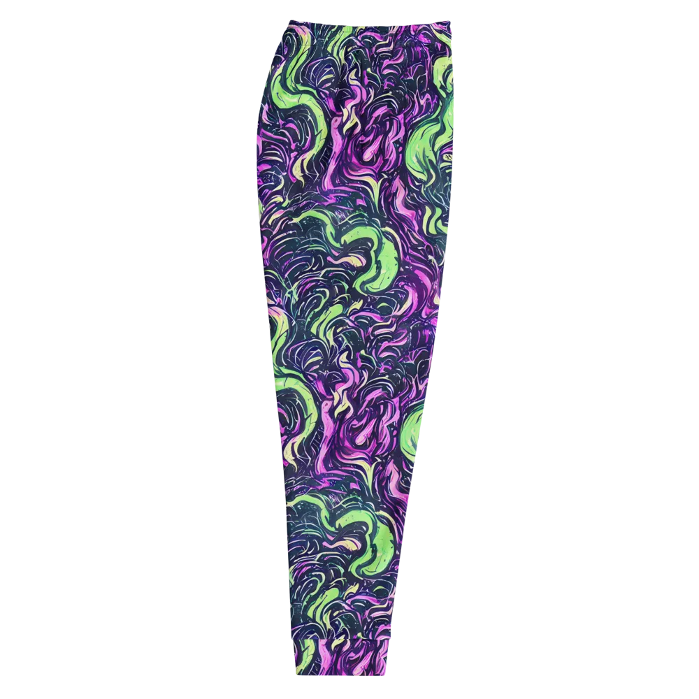 Neon Marbled Bloom on Men's Joggers — Right