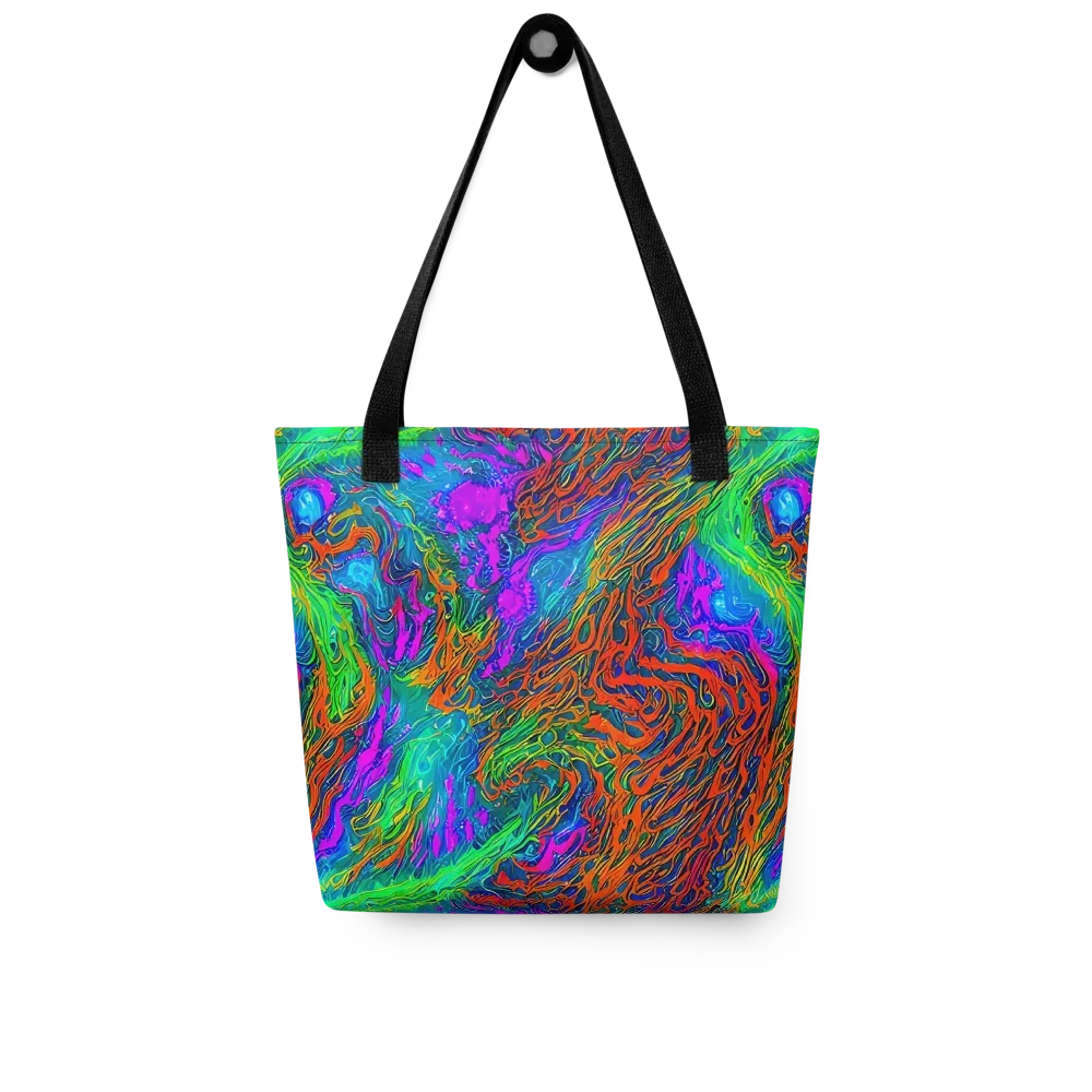 Neon Tidal Fire on Tote Bag — Front
