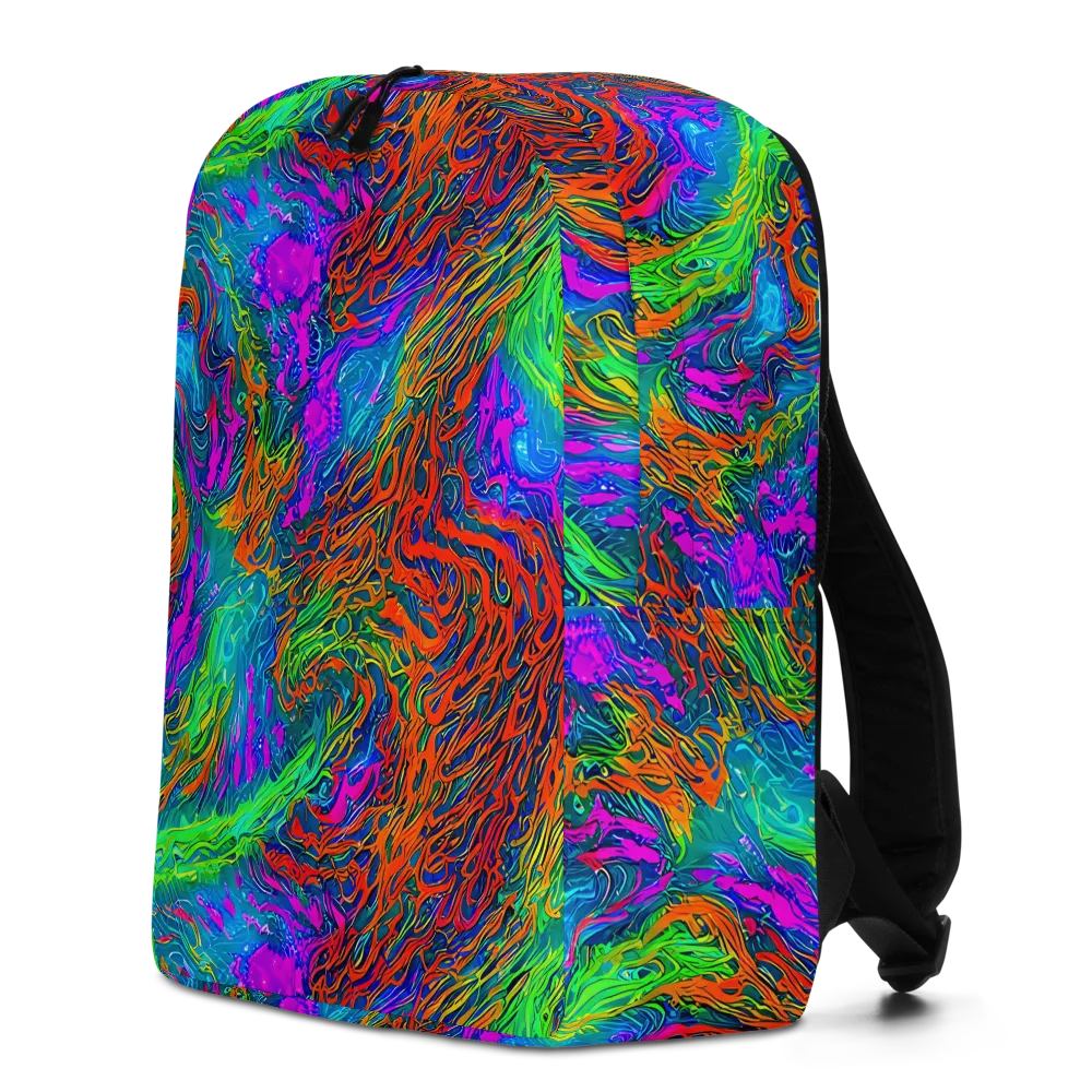 Neon Tidal Fire on Minimalist Backpack — Left