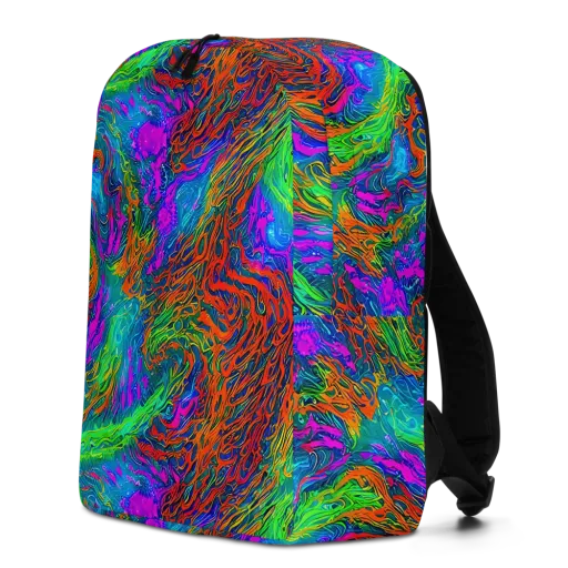 Neon Tidal Fire on a Minimalist Backpack