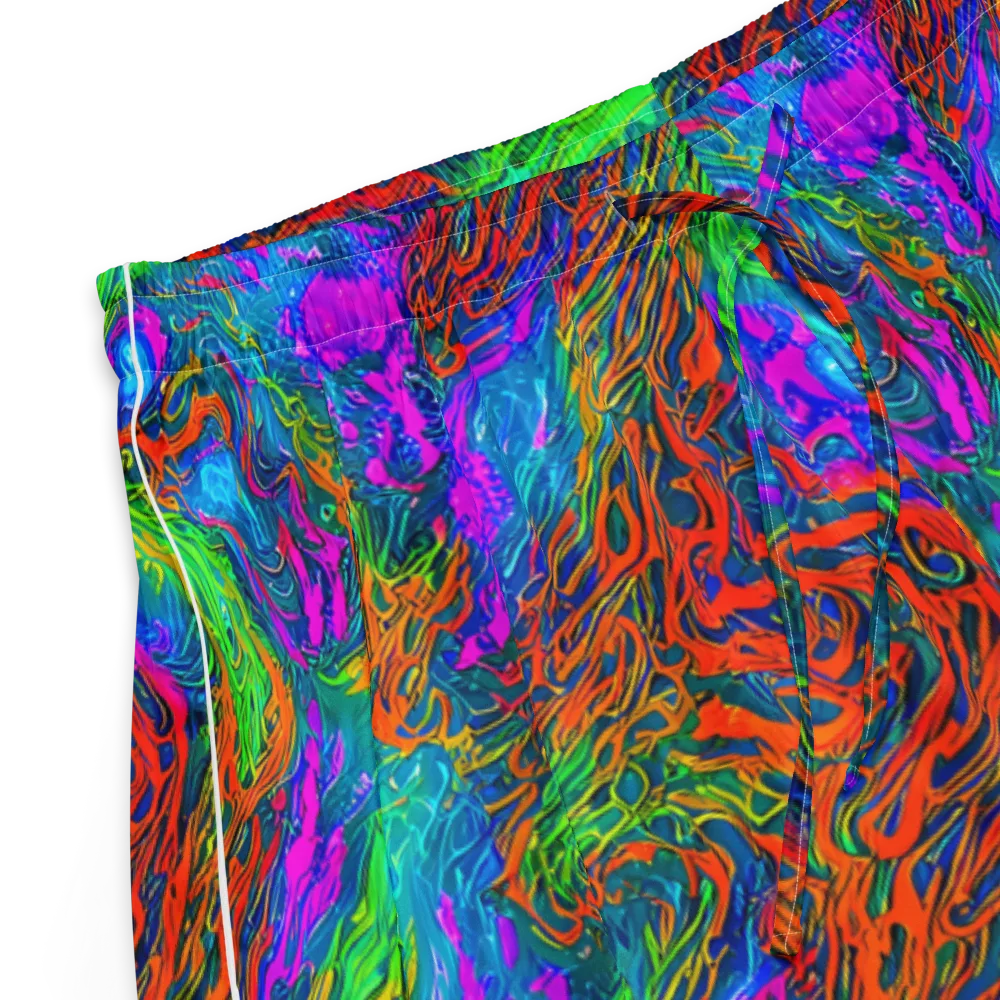 Neon Tidal Fire on Women's Pajama Shorts — Product details
