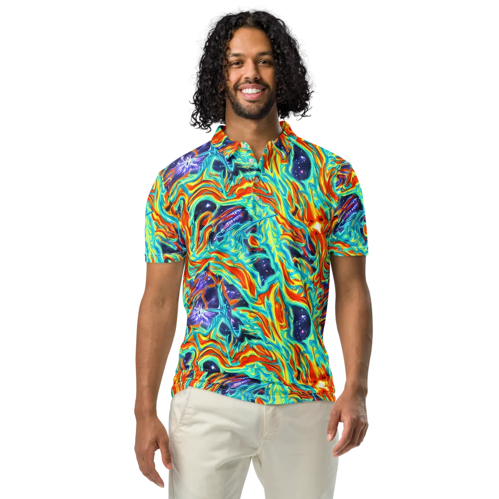 Ultramarine Ember on Men's Slim Fit Polo Shirt — Front