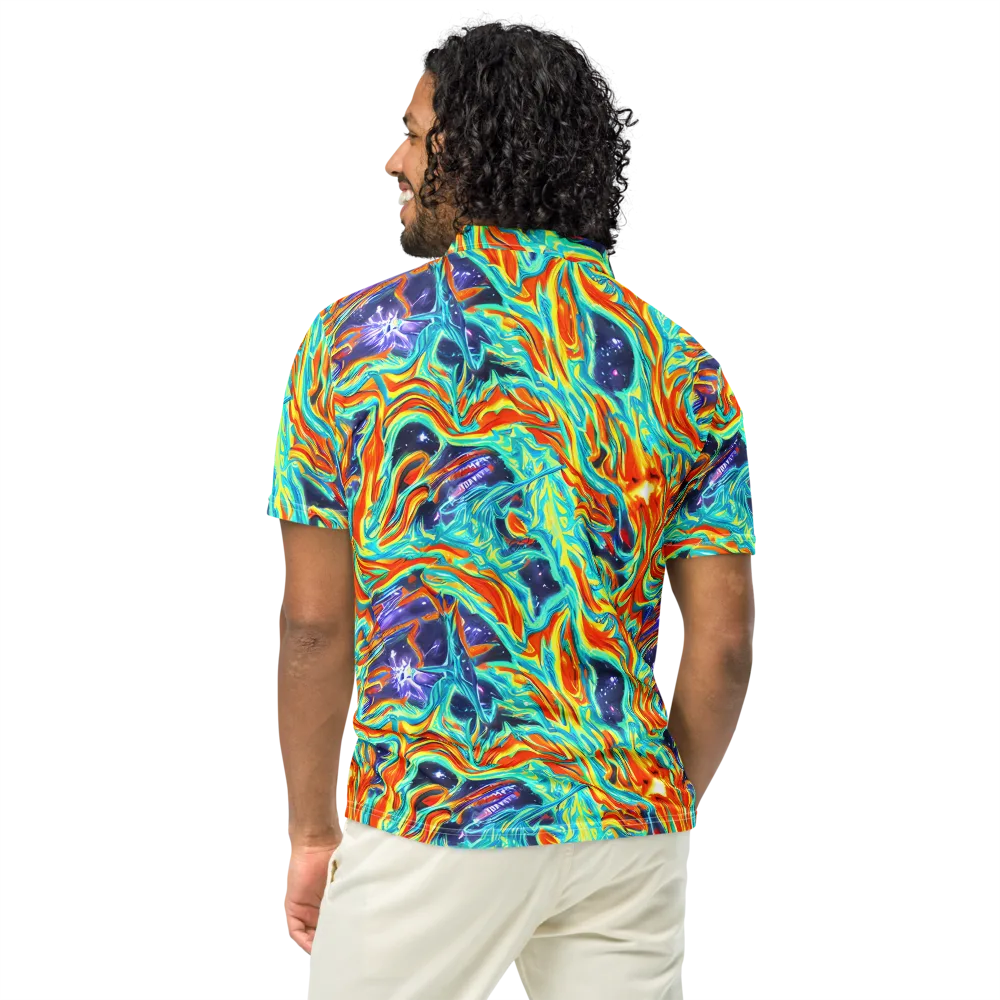 Ultramarine Ember on Men's Slim Fit Polo Shirt — Back