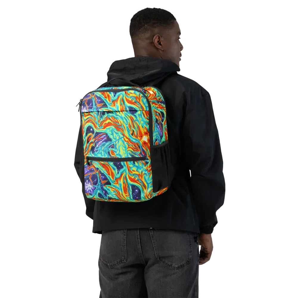 Ultramarine Ember on Utility Backpack — Back