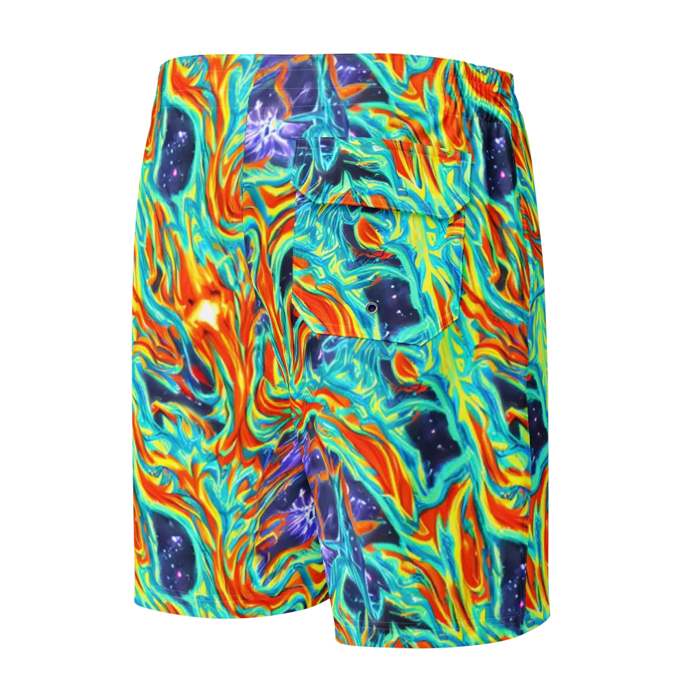 Ultramarine Ember on Men's Board Shorts — Back