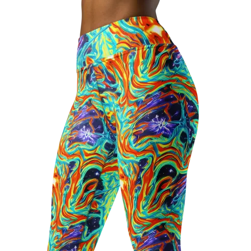 Ultramarine Ember on a Yoga Leggings