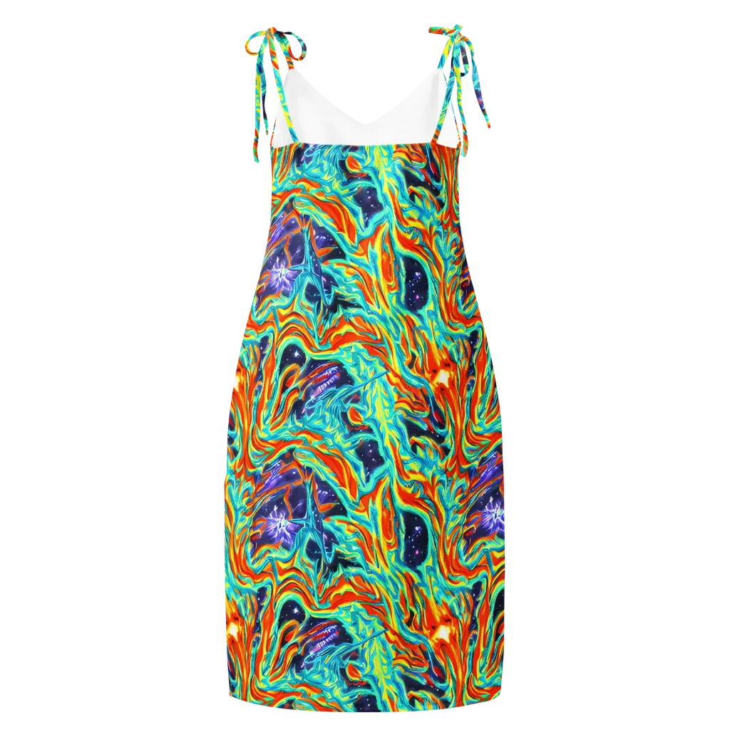 Ultramarine Ember on Slip Dress — Back