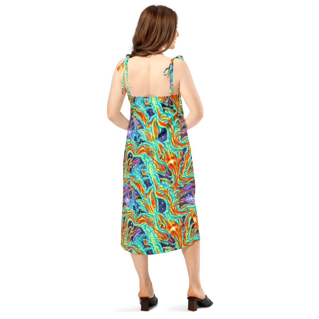 Ultramarine Ember on Slip Dress — Back