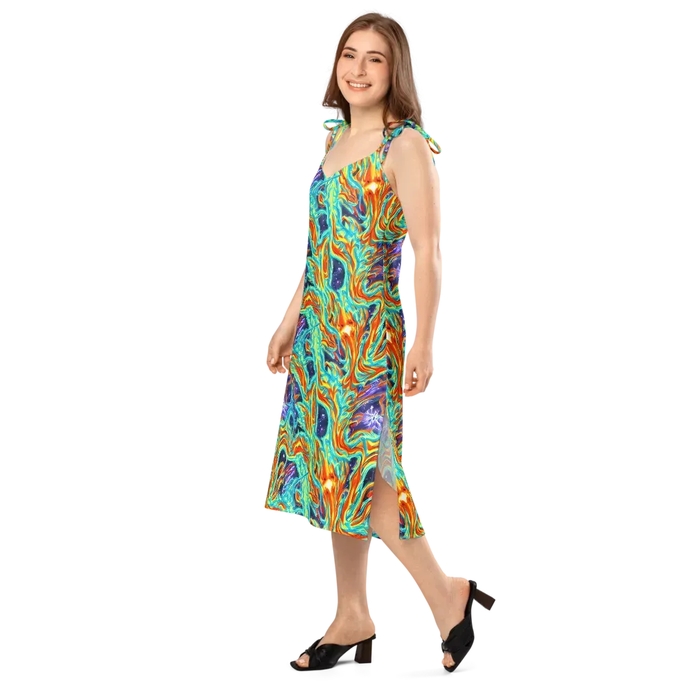 Ultramarine Ember on Slip Dress — Left Front