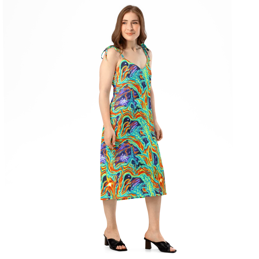 Ultramarine Ember on Slip Dress — Right Front
