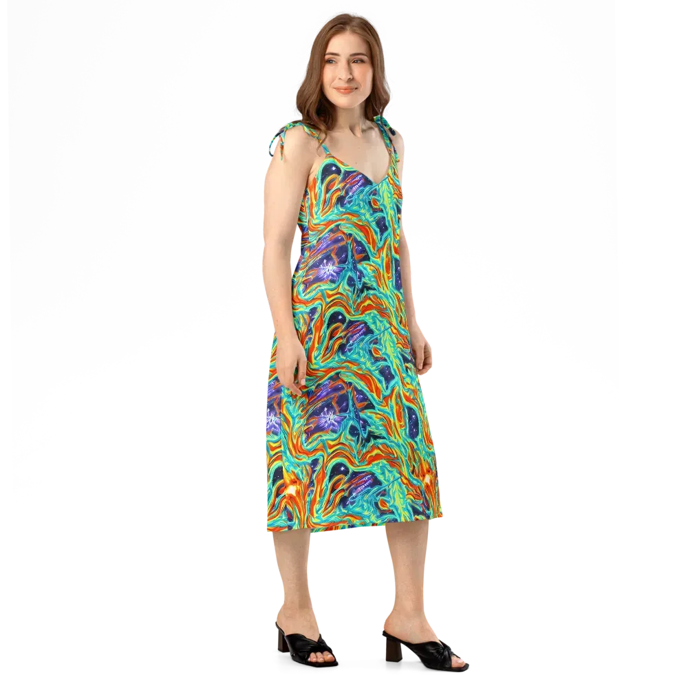 Ultramarine Ember on Slip Dress — Right Front