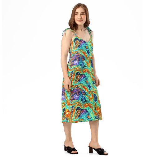 Ultramarine Ember on a Slip Dress