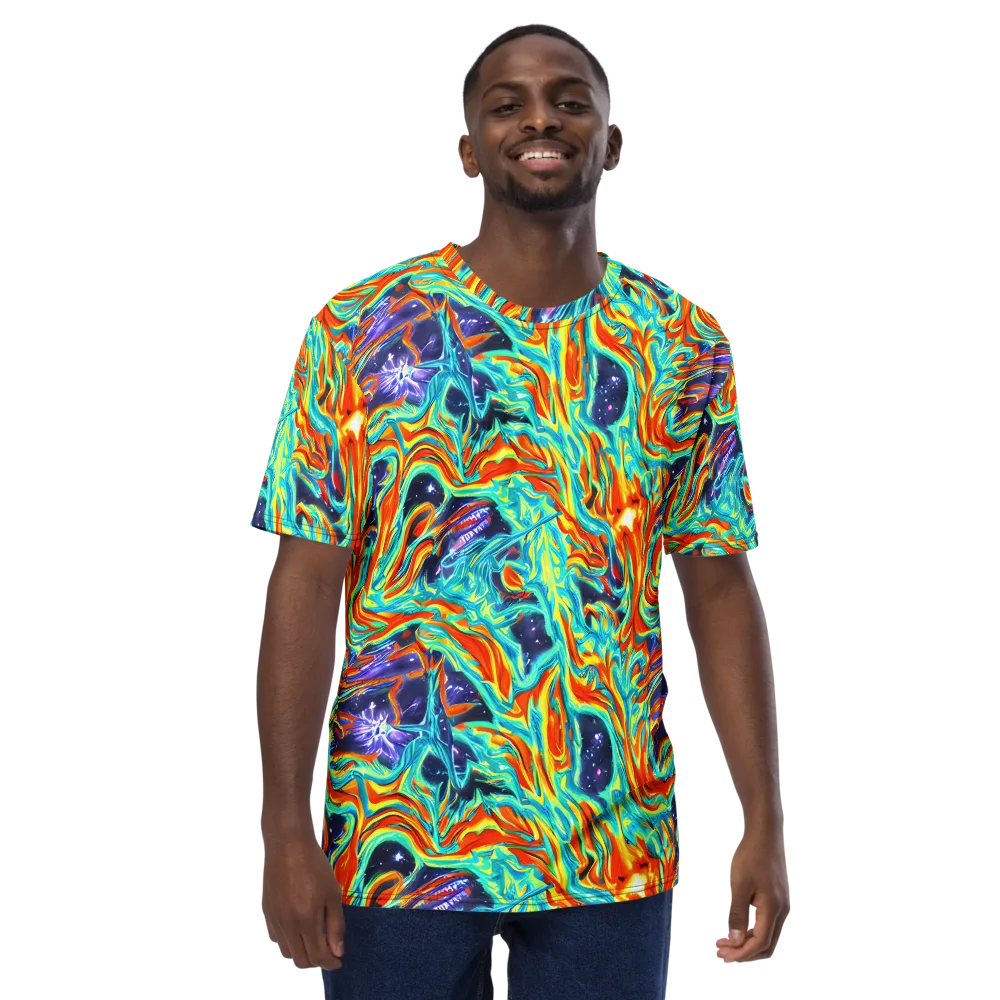 Ultramarine Ember on Men's Crew Neck T-Shirt — Front