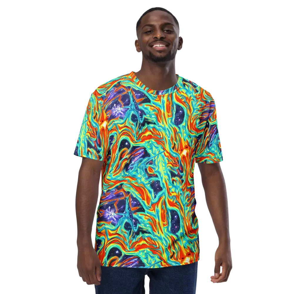 Ultramarine Ember on Men's Crew Neck T-Shirt — Front