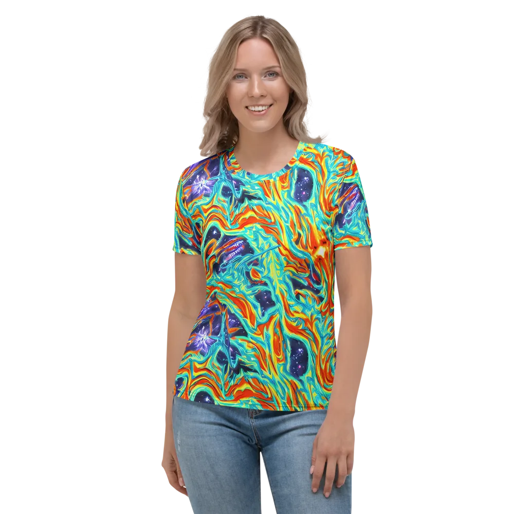 Ultramarine Ember on Women's Crew Neck T-Shirt — Front
