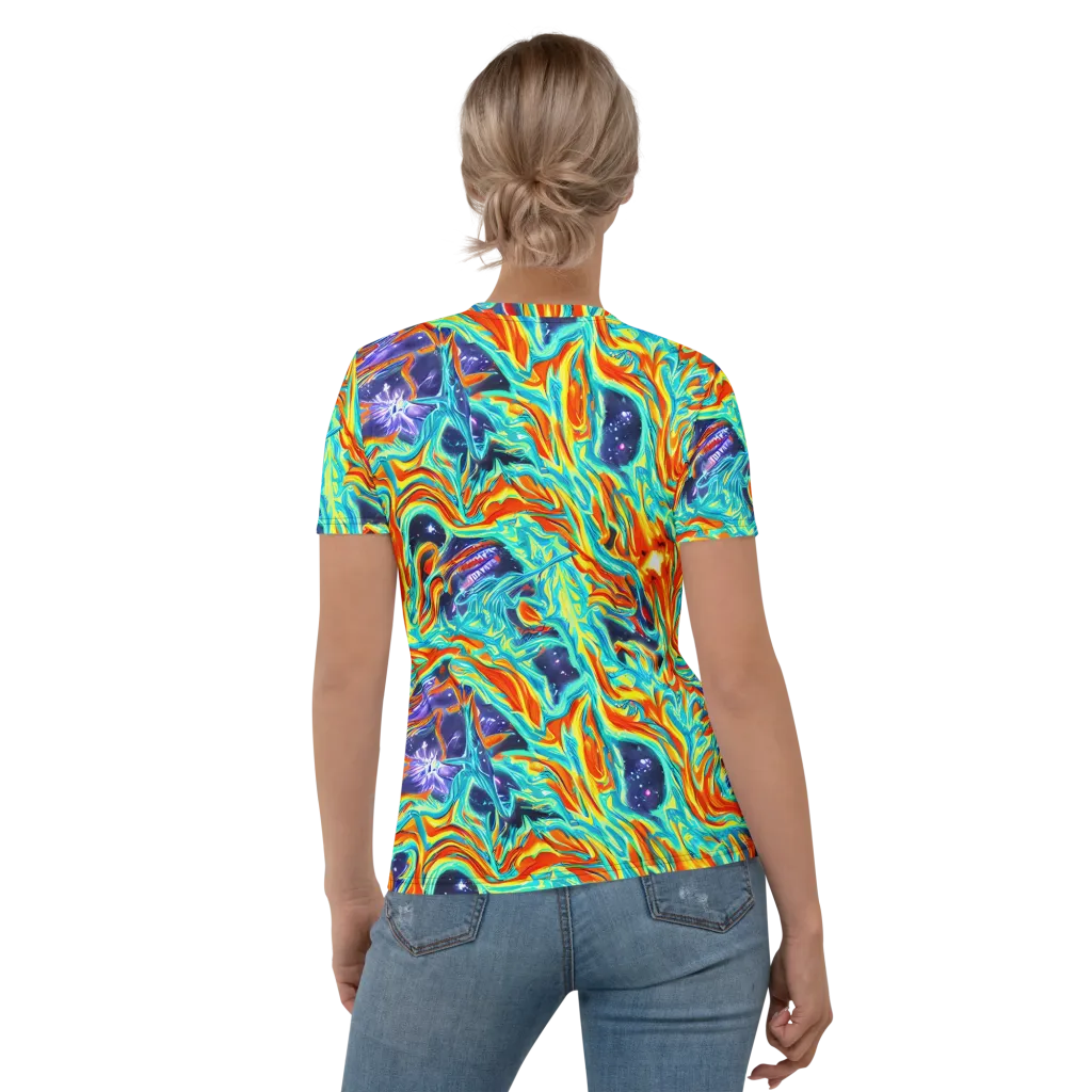 Ultramarine Ember on Women's Crew Neck T-Shirt — Back