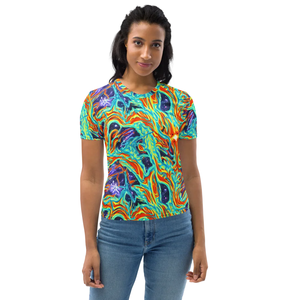 Ultramarine Ember on Women's Crew Neck T-Shirt — Front