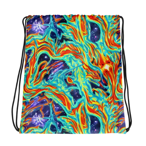 Ultramarine Ember on a Drawstring Bag