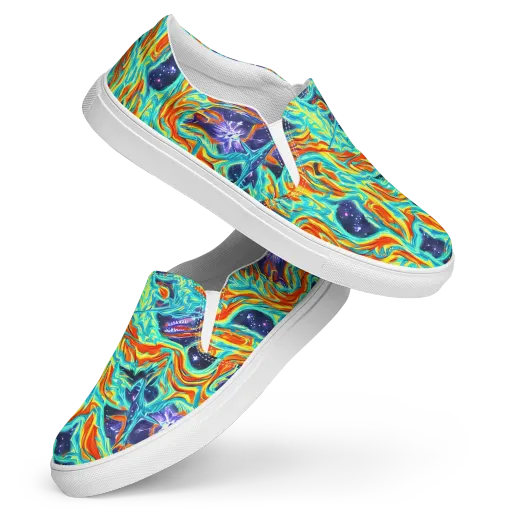 Ultramarine Ember on a Women's Slip-On Canvas Shoes