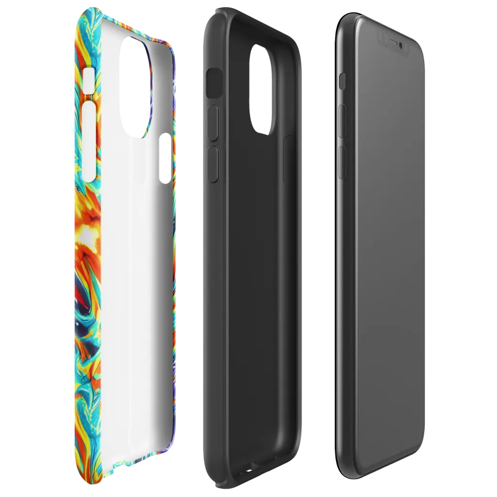 Ultramarine Ember on Tough Case for iPhone® — Right