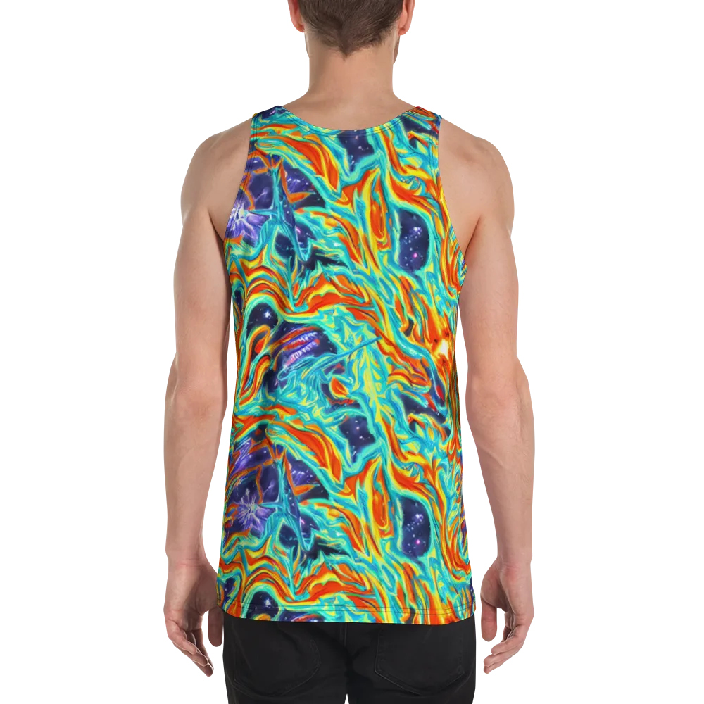 Ultramarine Ember on Men's Tank Top — Back