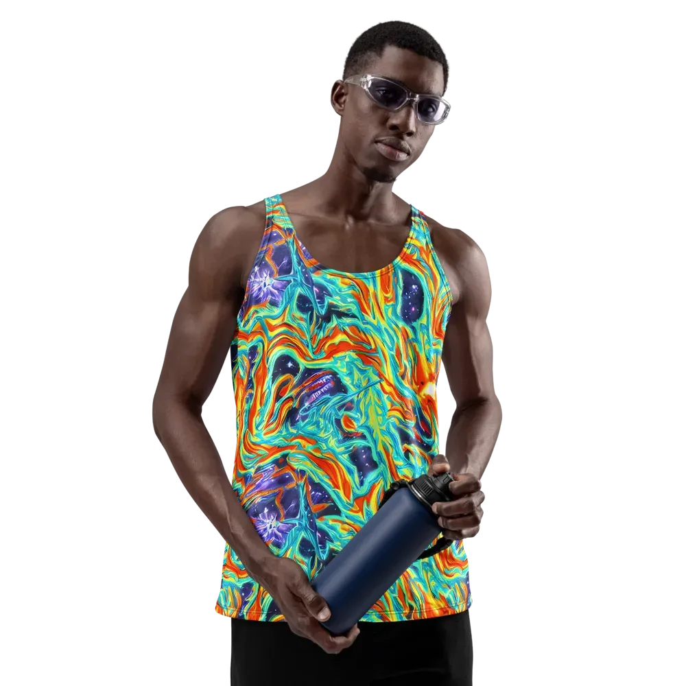 Ultramarine Ember on Men's Tank Top — Front