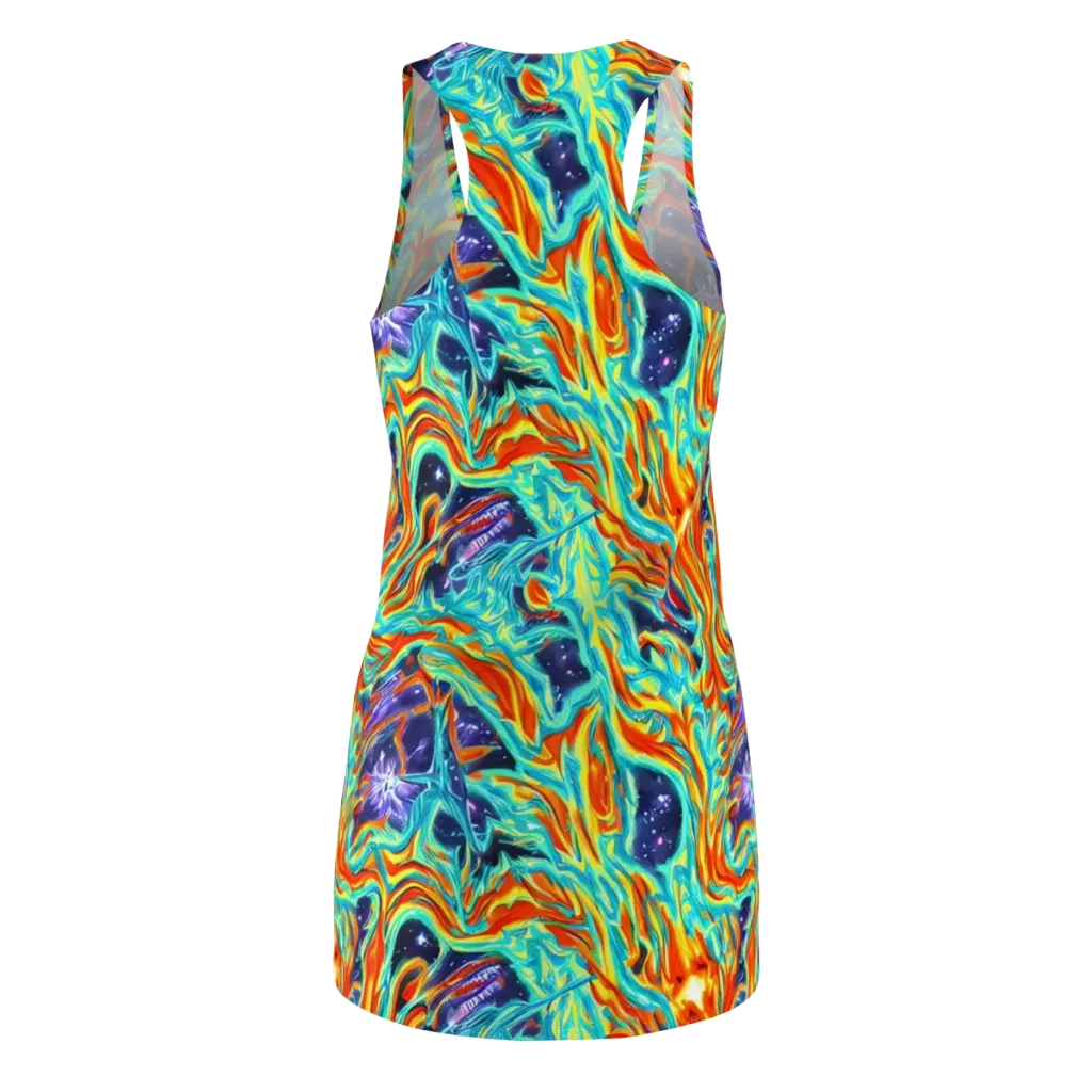 Ultramarine Ember on Racerback Dress — Back