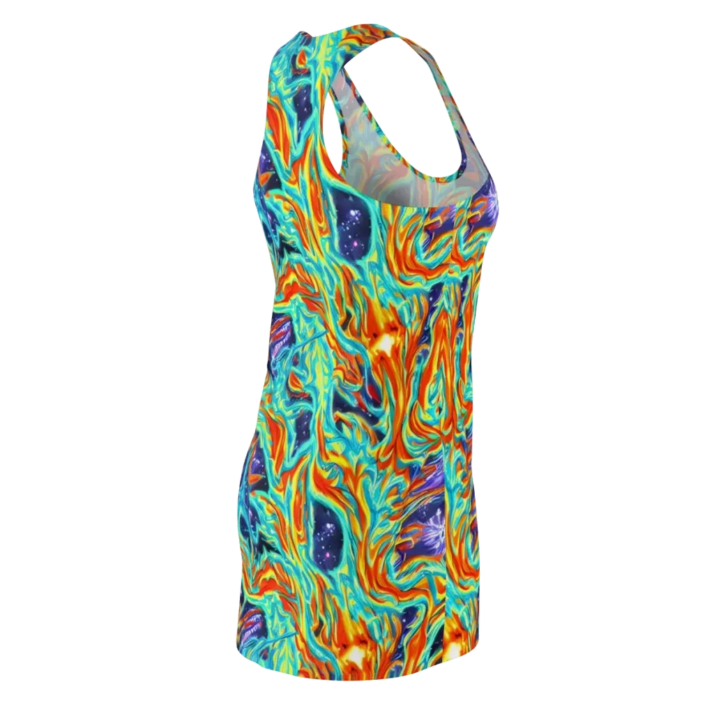 Ultramarine Ember on Racerback Dress — Back Side