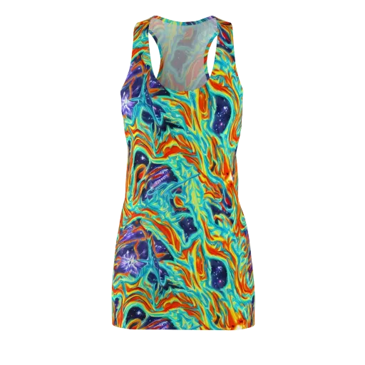 Ultramarine Ember on a Racerback Dress
