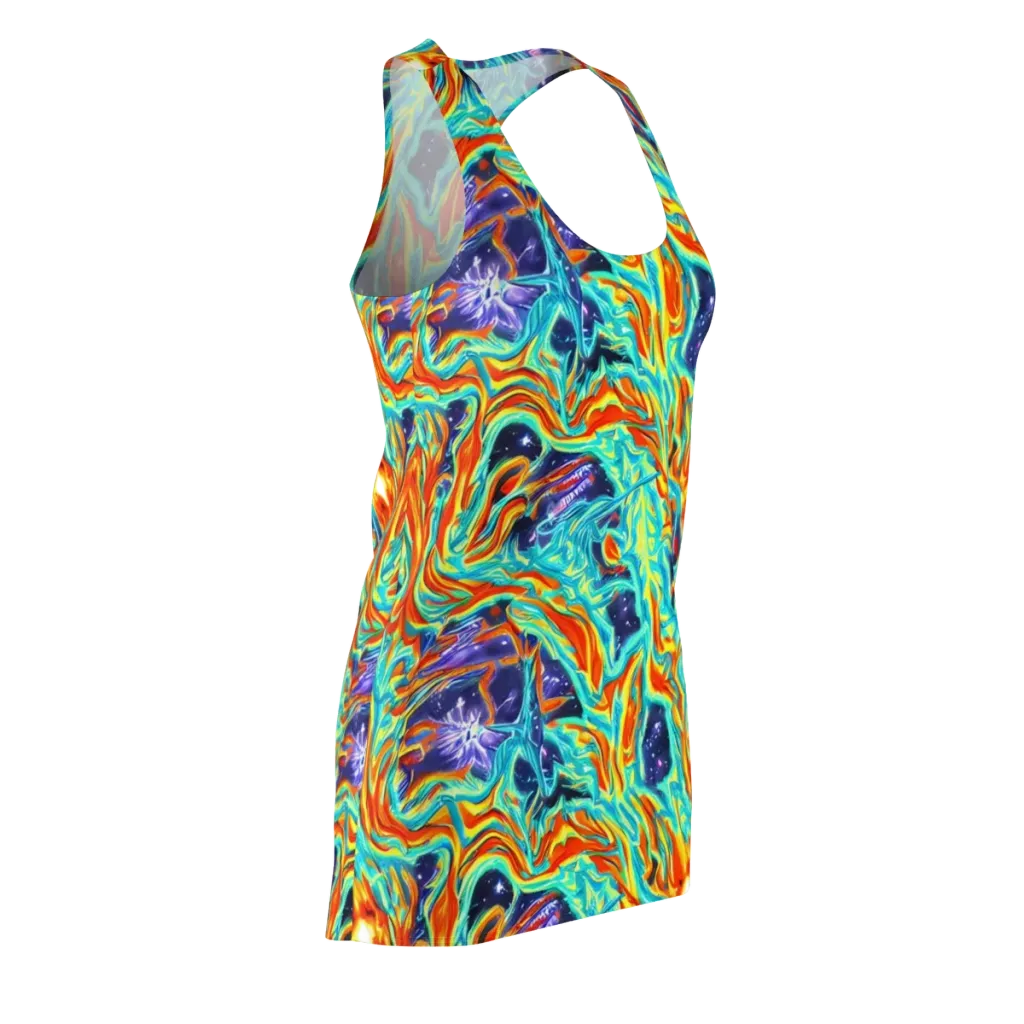 Ultramarine Ember on Racerback Dress — Front Side