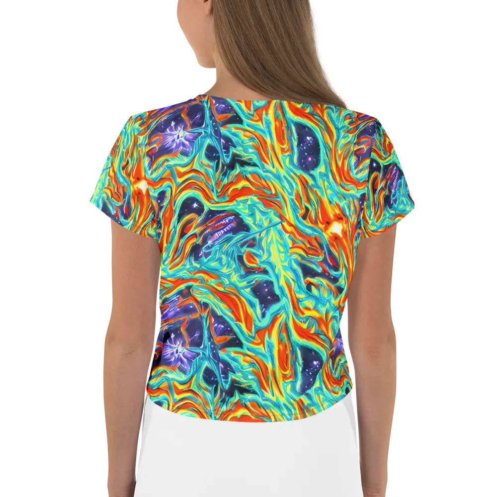 Ultramarine Ember on Crop Tee — Back