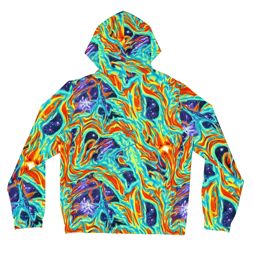 Ultramarine Ember on Women's Full-Zip Hoodie — Back