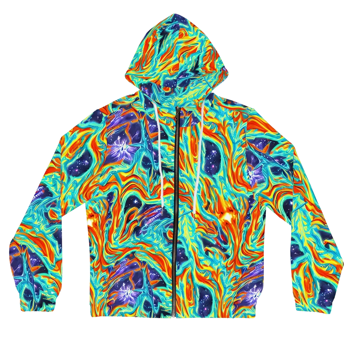 Ultramarine Ember on Women's Full-Zip Hoodie — Front