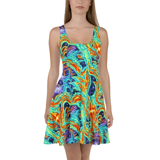 Ultramarine Ember on a Skater Dress