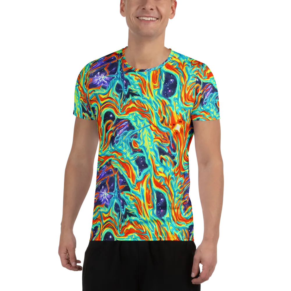 Ultramarine Ember on Men's Athletic T-Shirt — Front