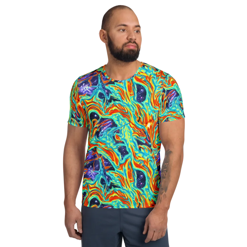 Ultramarine Ember on Men's Athletic T-Shirt — Front
