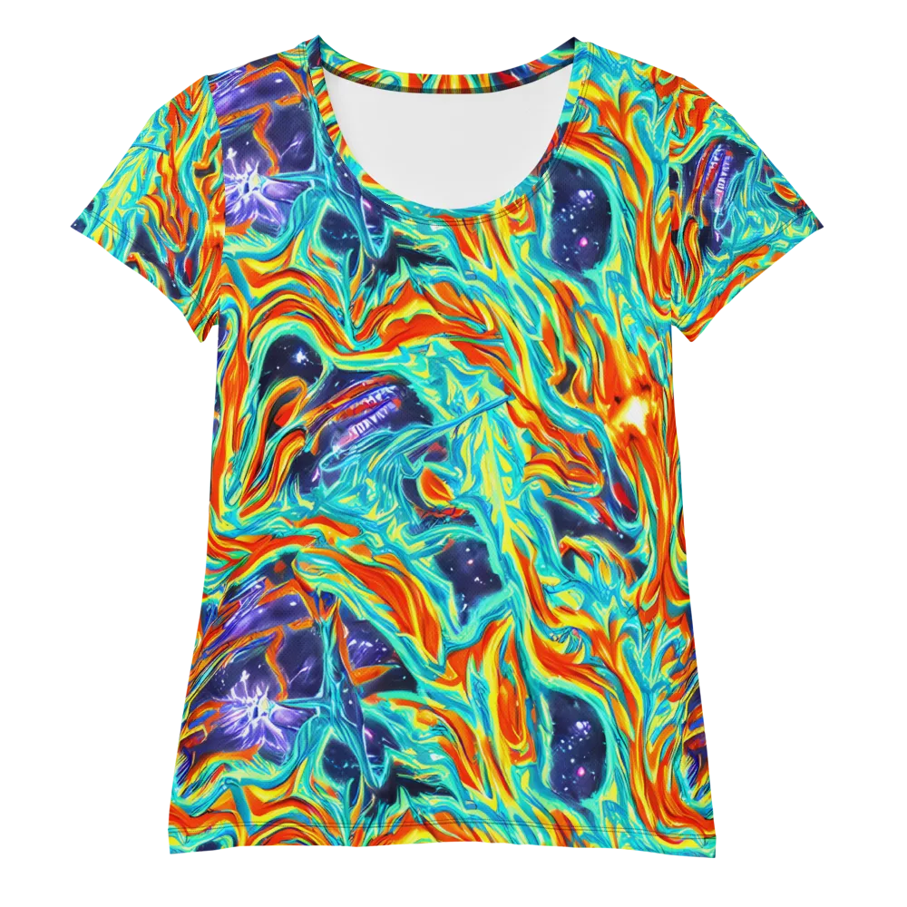 Ultramarine Ember on Women's Athletic T-Shirt — Front