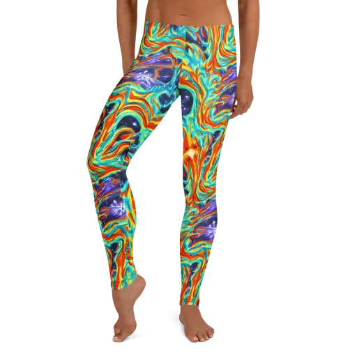 Ultramarine Ember on a Leggings
