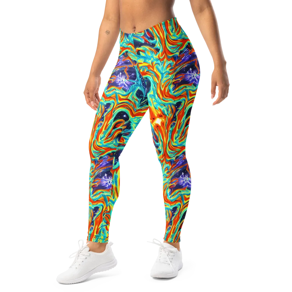 Ultramarine Ember on Leggings — Left Front