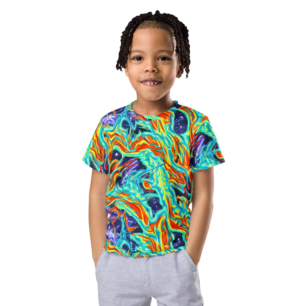 Ultramarine Ember on Kids Crew Neck T-Shirt — Front