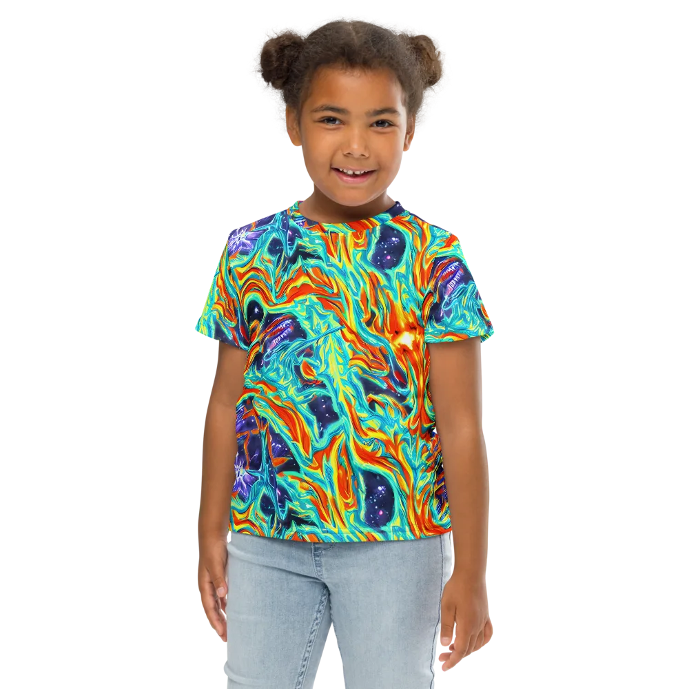 Ultramarine Ember on Kids Crew Neck T-Shirt — Front
