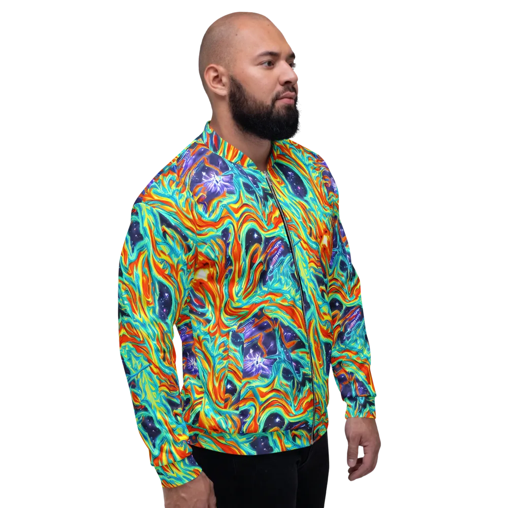Ultramarine Ember on Bomber Jacket — Right