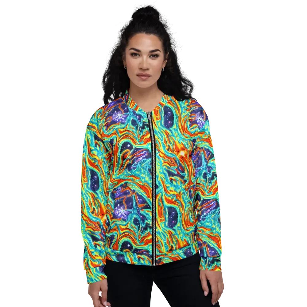 Ultramarine Ember on Bomber Jacket — Front