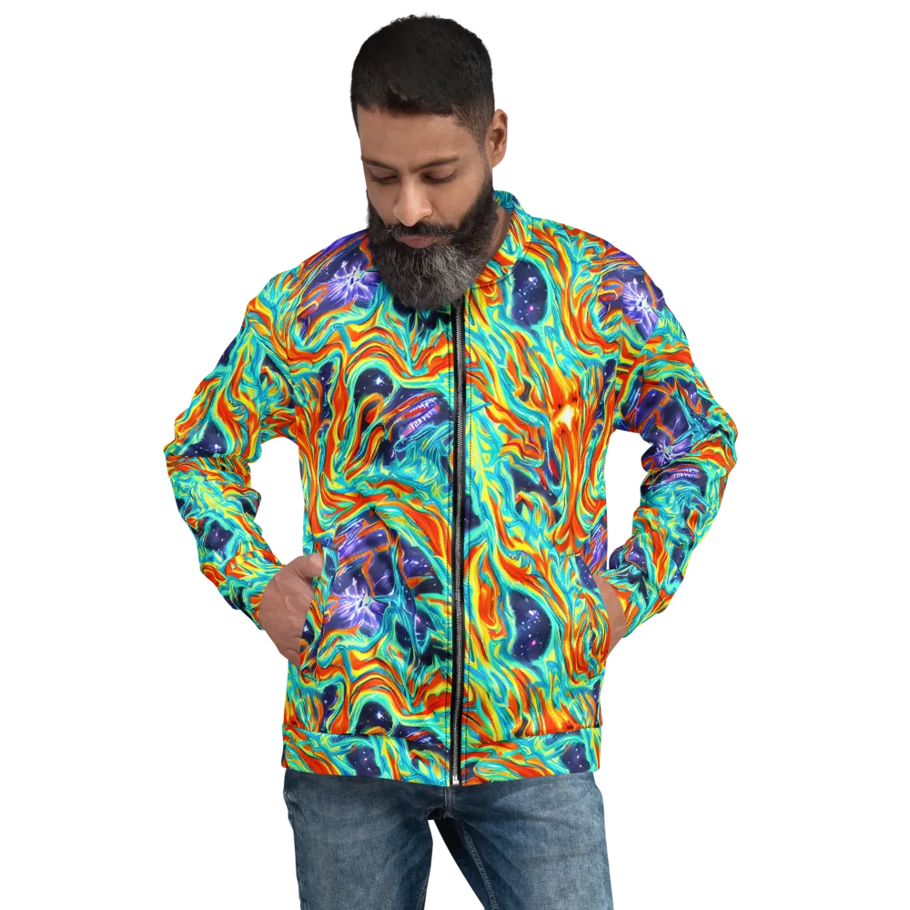 Ultramarine Ember on Bomber Jacket — Front