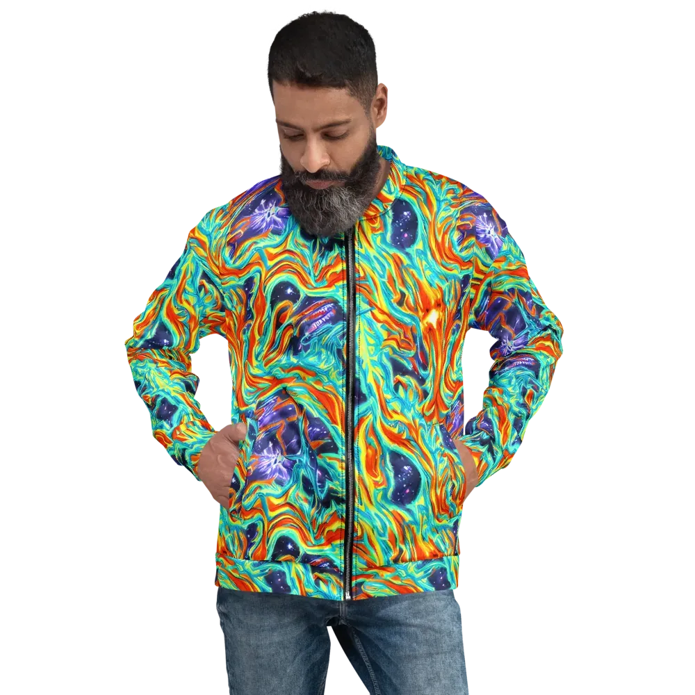 Ultramarine Ember on Bomber Jacket — Front