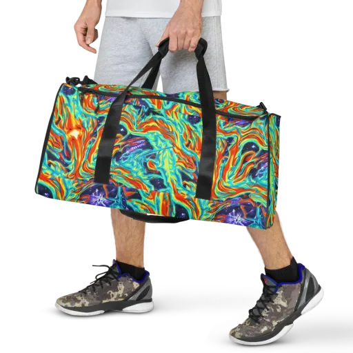 Ultramarine Ember on a Duffle Bag