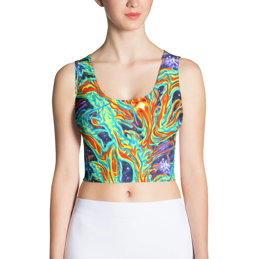 Ultramarine Ember on Crop Top — Front