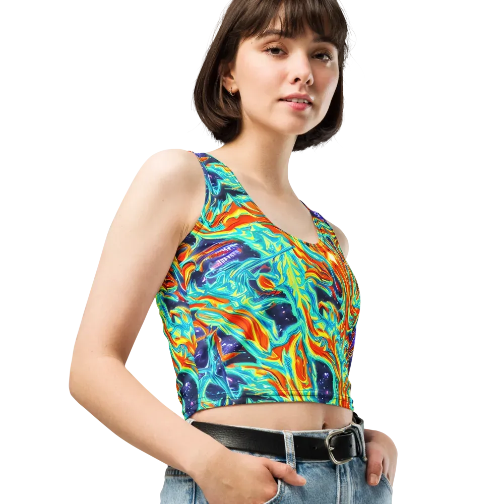 Ultramarine Ember on Crop Top — Right Front