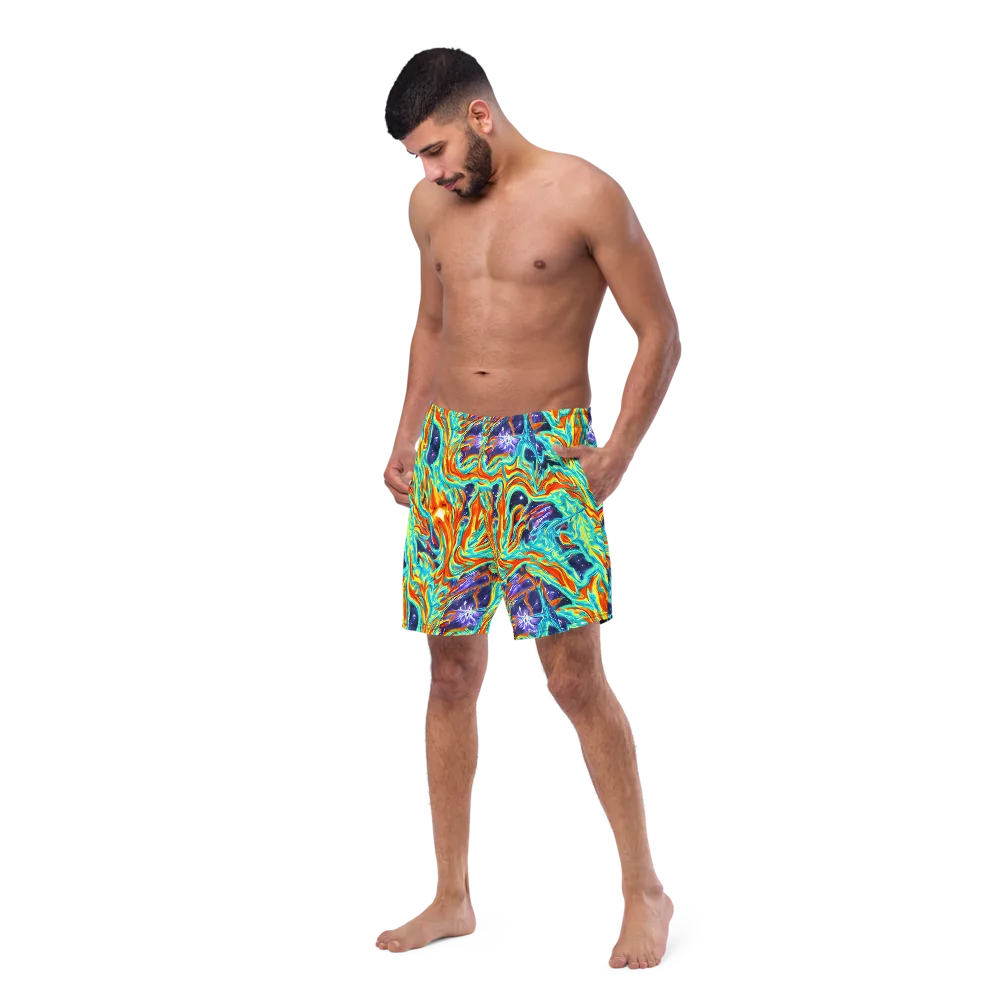 Ultramarine Ember on Swim Trunks — Left Front
